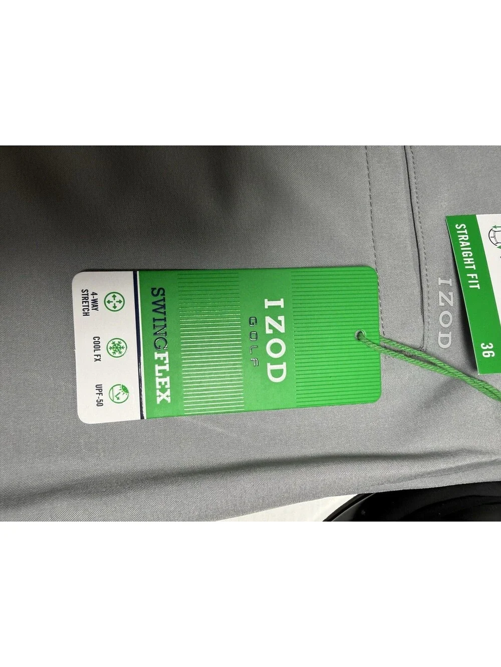 NWT Izod Golf Swingflex STRAIGHT Fit Grey Shorts-32